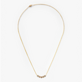 Desert Diamond Curved Bar Necklace - Yellow Gold
