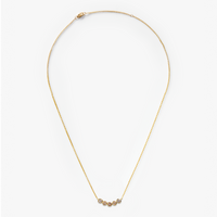1 Carat Desert Diamond Curved Bar Necklace - Yellow Gold