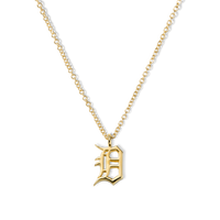 Detroit "D" Charm Necklace - Yellow Gold