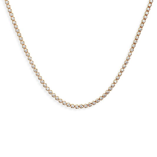 5 Carat Diamond Tennis Necklace - Yellow Gold
