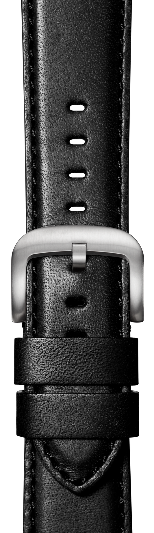 20mm Black Leather Apple Watch Strap - Black