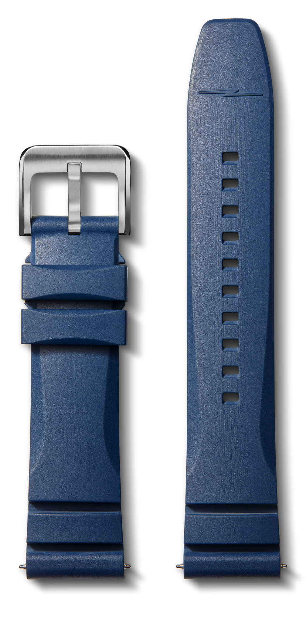 22mm Midnight Blue Expandable Dive Rubber Watch Strap - Midnight Blue