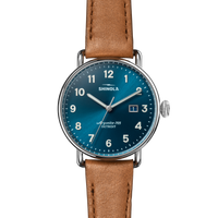 Canfield Watch - Blue Tan Leather Strap