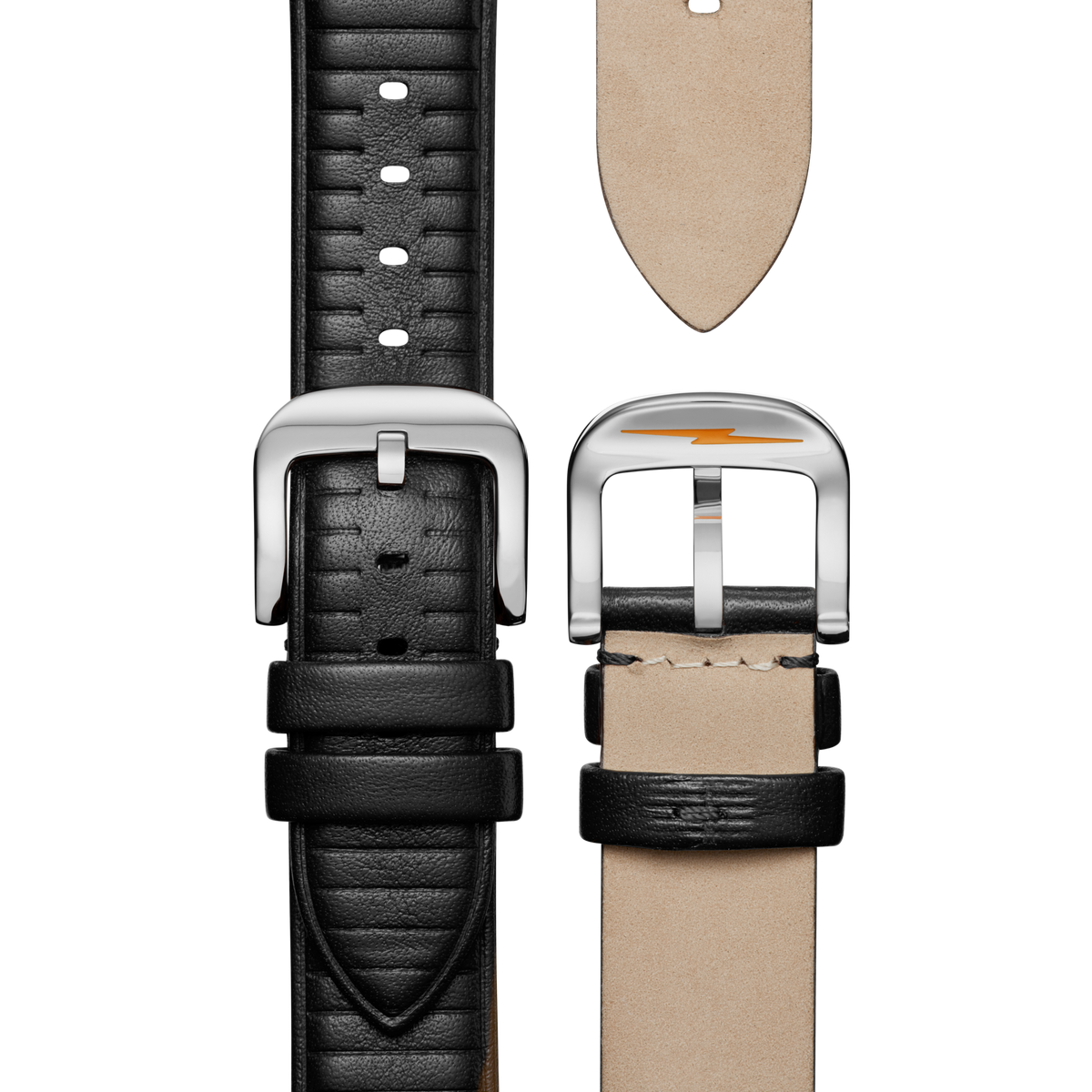 Mechanic Watch - Mother of Pearl/Black Leather Strap