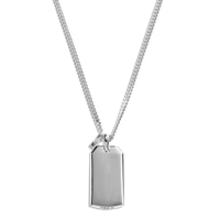 Ribbed Tag Necklace