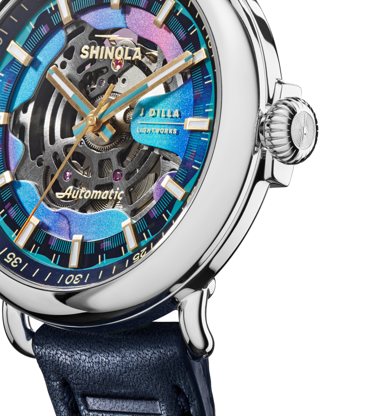 J Dilla Runwell Automatic Watch - Midnight Blue
