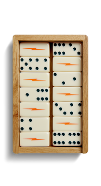 Dominoes Set - Cream / Blue