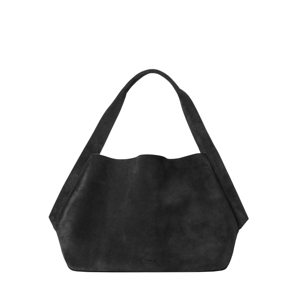 Derby Shoulder Bag - Black Suede