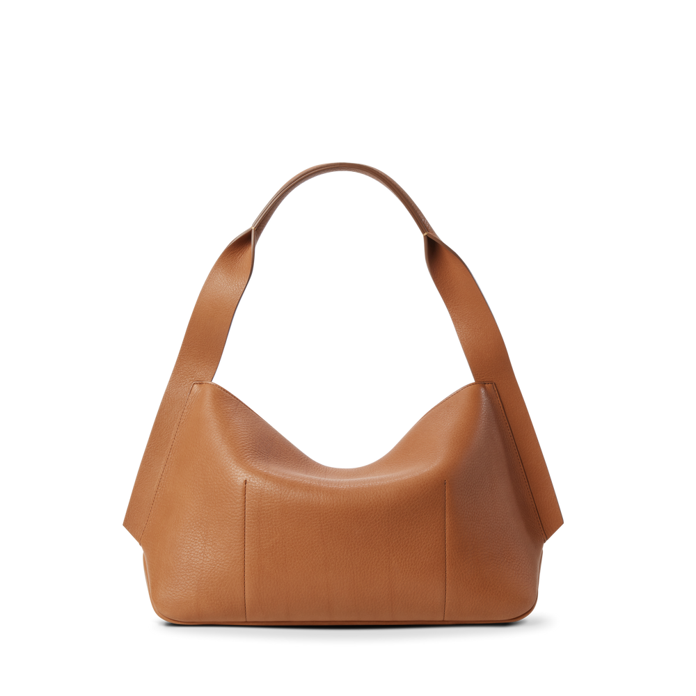 Medium Derby Shoulder Bag - Tan