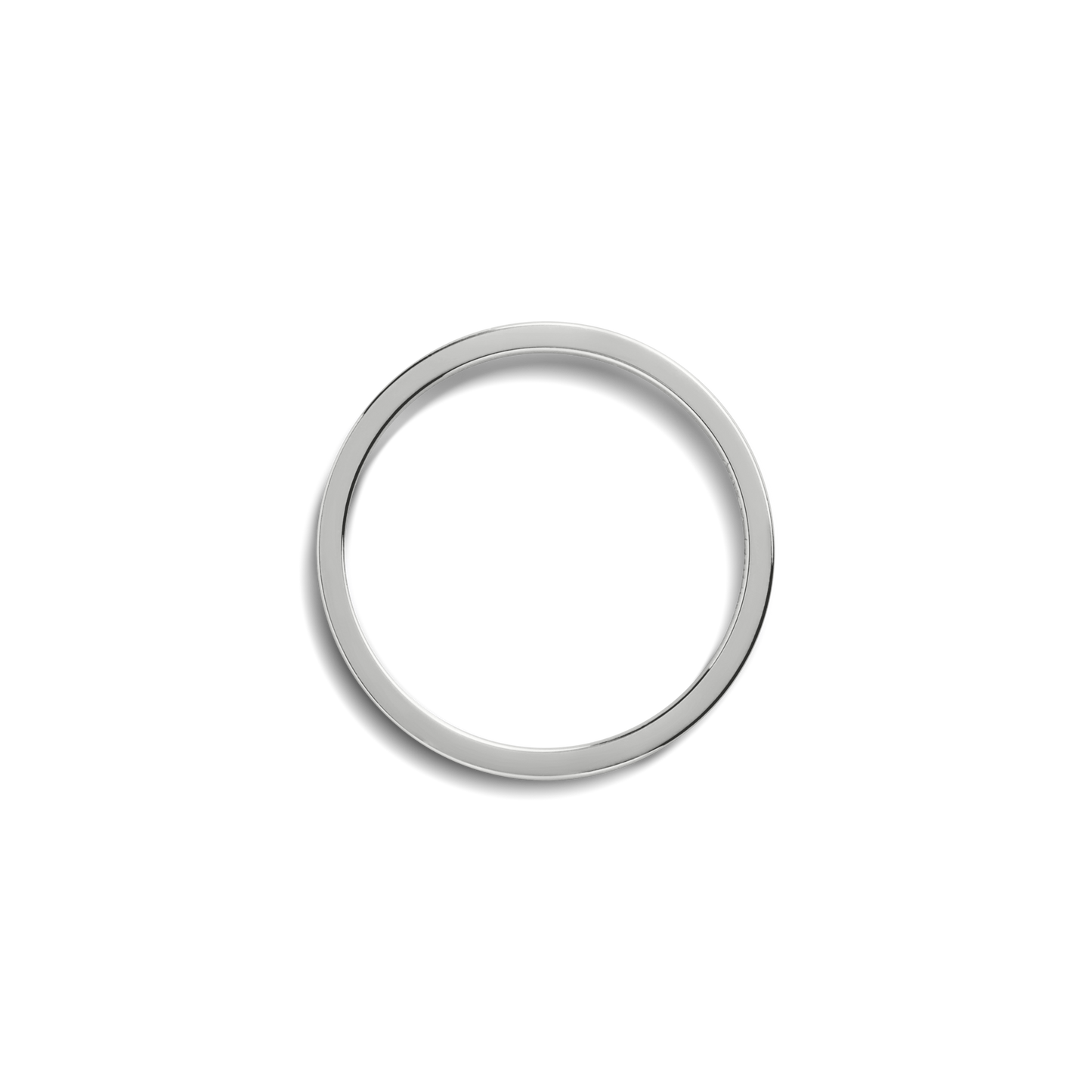 1mm Round White Gold Band