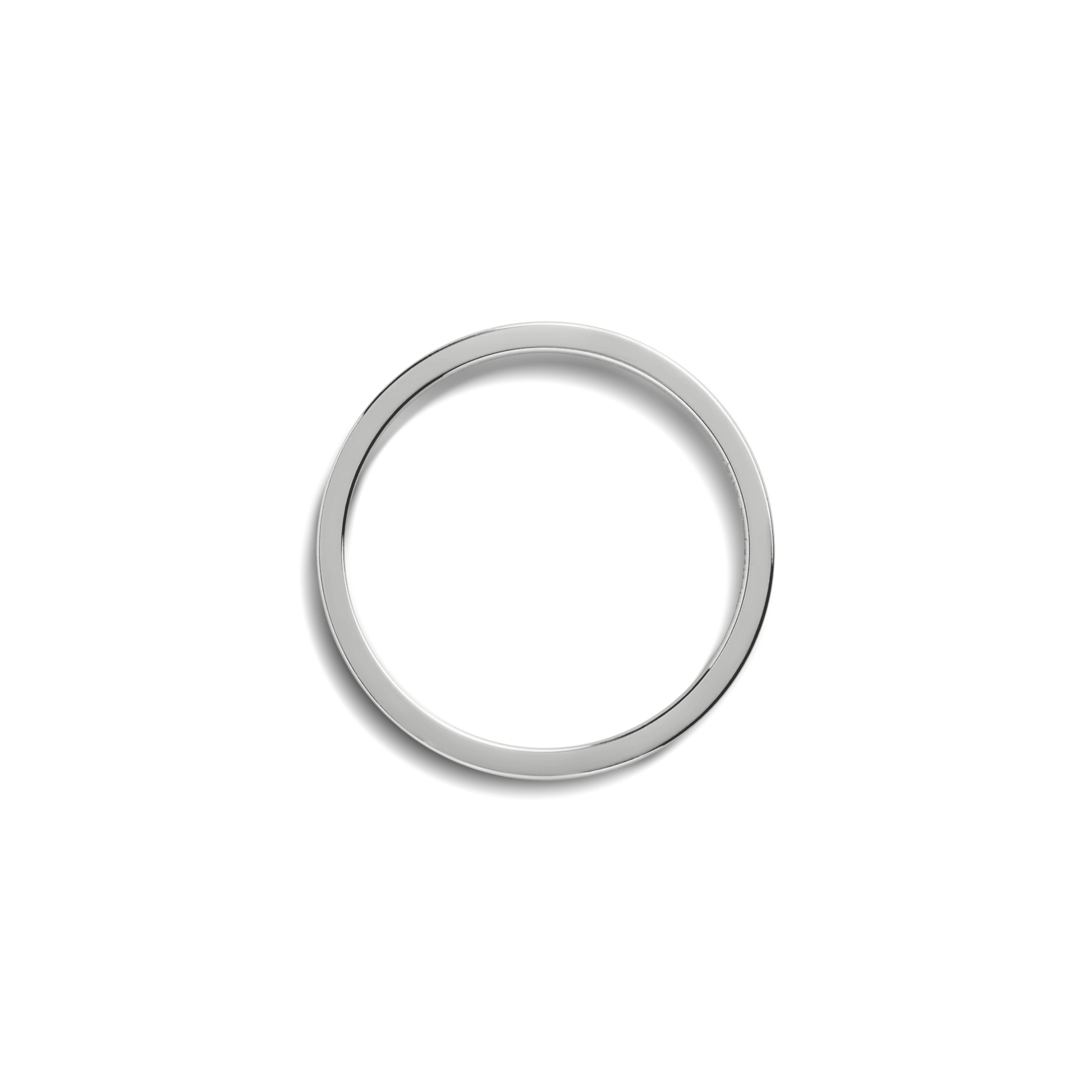 1mm Round White Gold Band