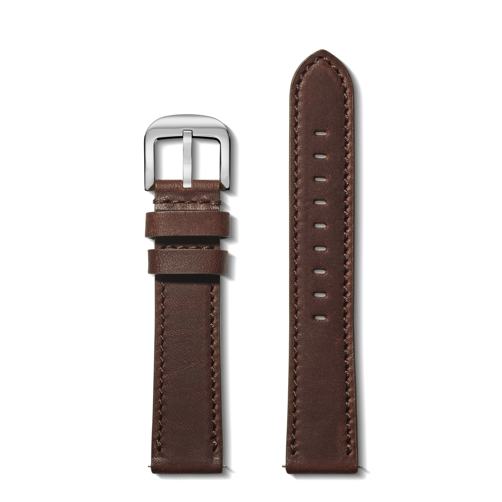 20mm Cattail Leather Watch Strap (XL) | Shinola