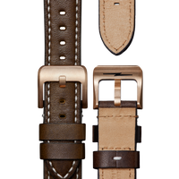 QR Strap: 20/18 Smooth Essex, CN, TT Classic, BrBrz - Deep Brown
