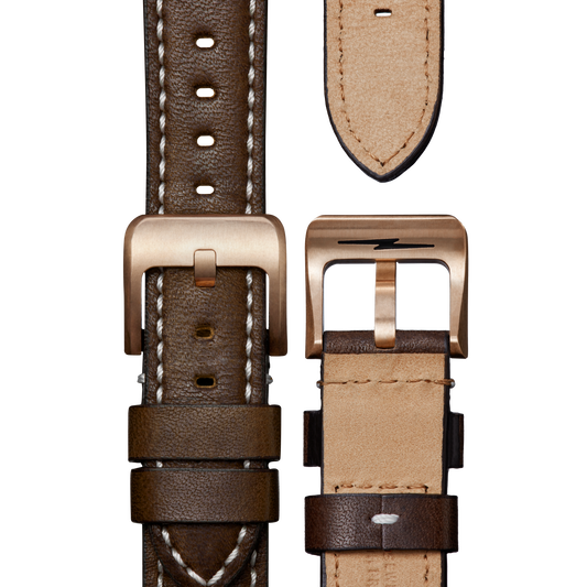 QR Strap: 20/18 Smooth Essex, CN, TT Classic, BrBrz - Deep Brown