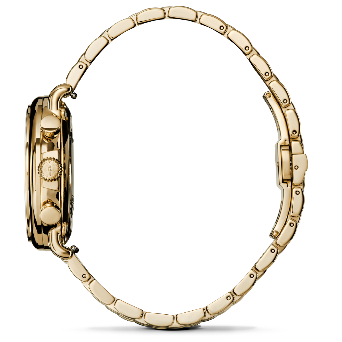 Runwell Chronograph Watch - MOP Gold Bracelet