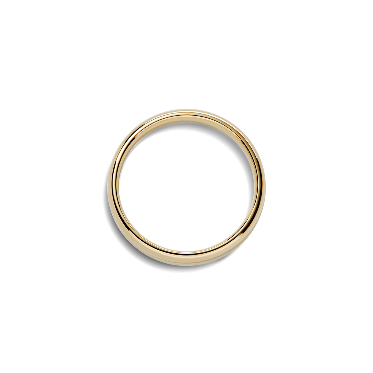 4mm Round Yellow Gold Band
