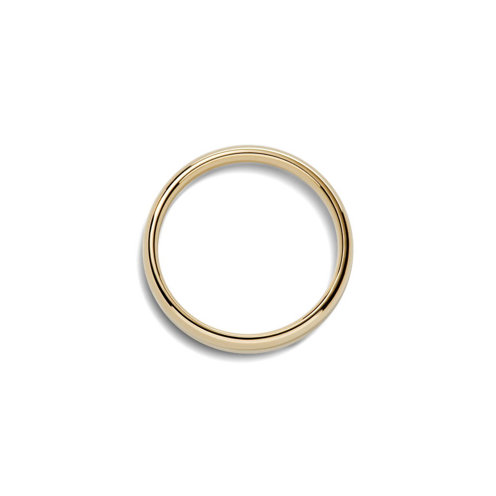 4mm Round Yellow Gold Band
