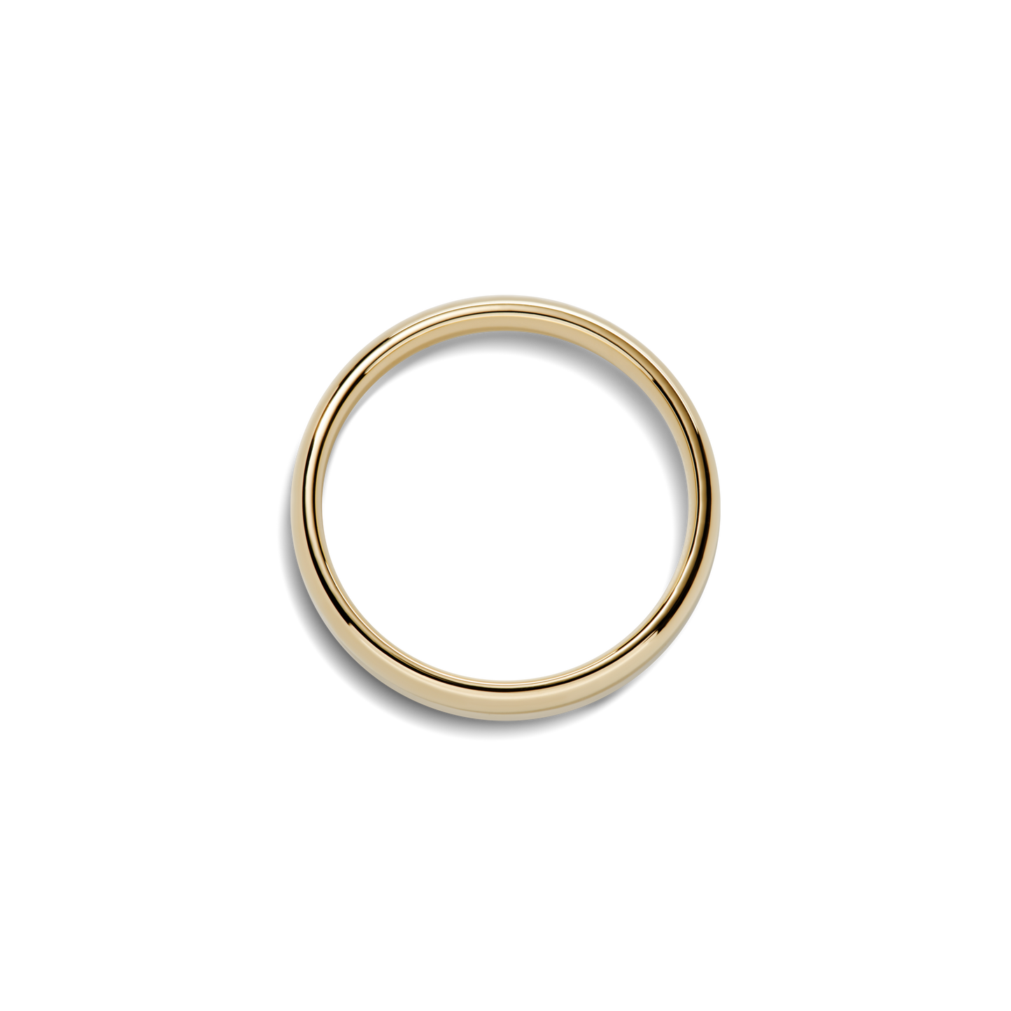4mm Round Yellow Gold Band
