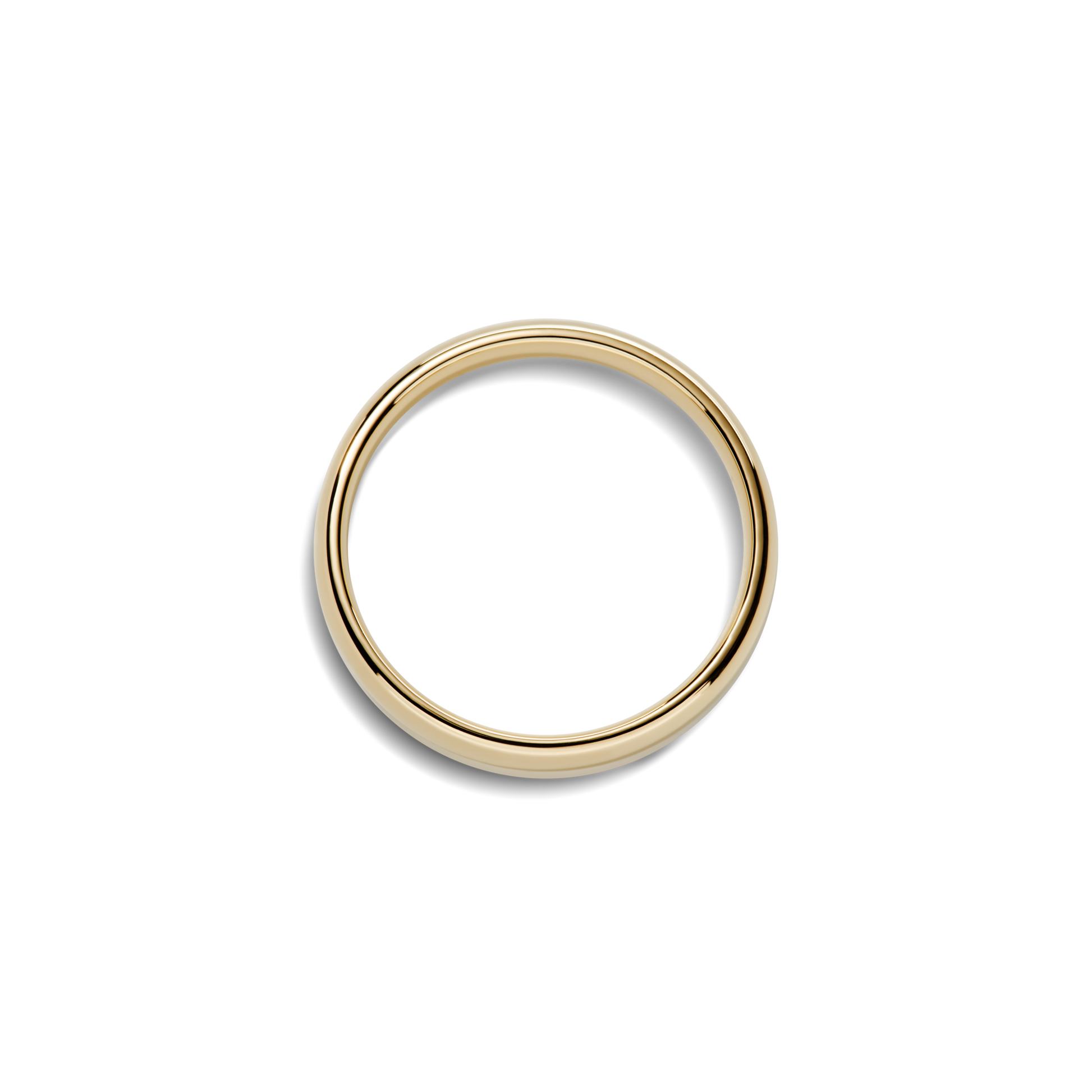 4mm Round Yellow Gold Band