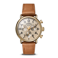 Runwell Chronograph Watch - Tan Leather Strap