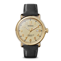 Watch: Runwell 3HD 41mm, Black Leather Strap - Gold