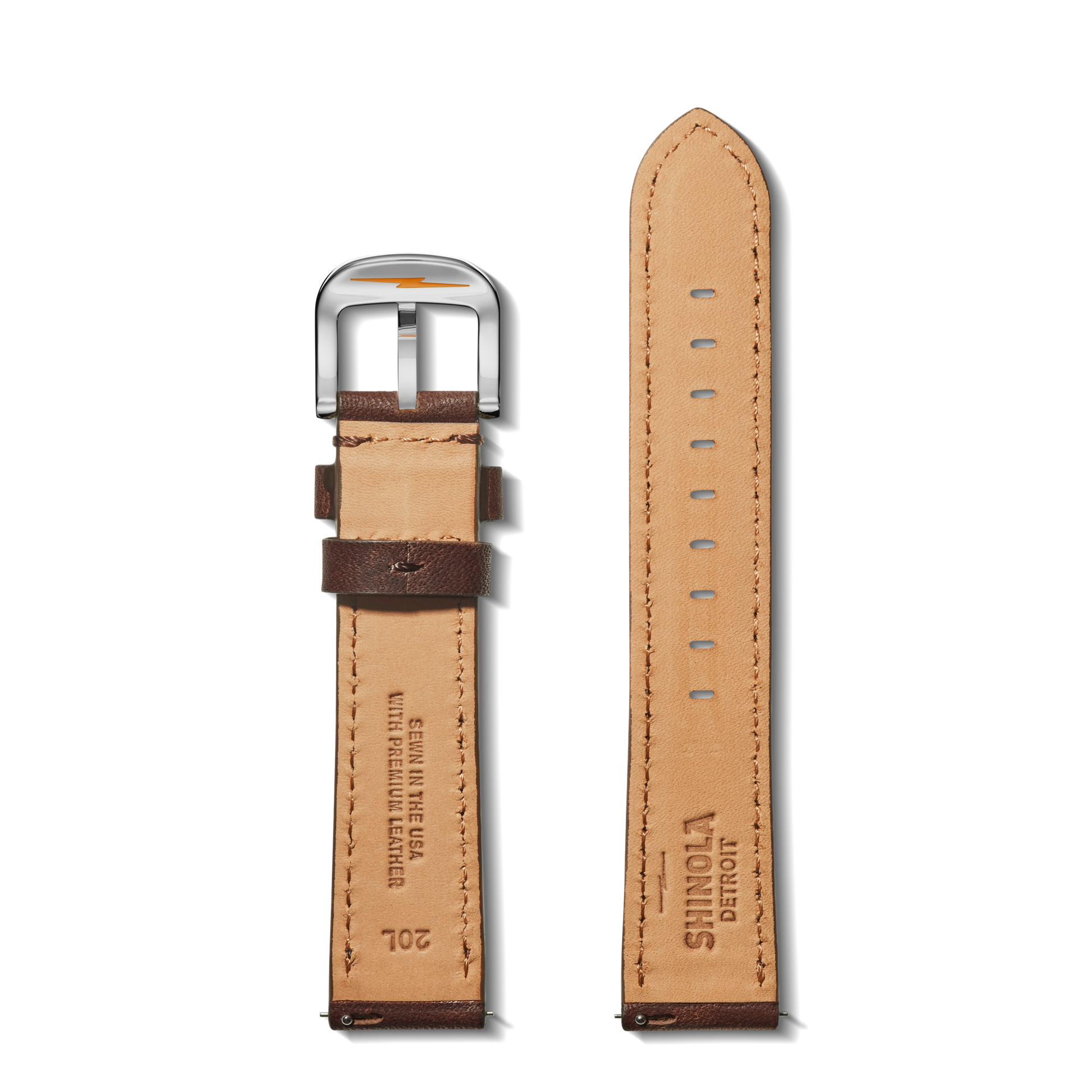 20mm Cattail Leather Watch Strap (XL) - Cattail