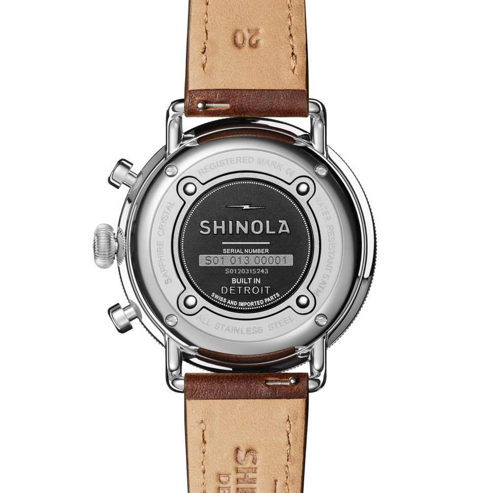 Canfield Chronograph Watch - Cattail Leather Strap