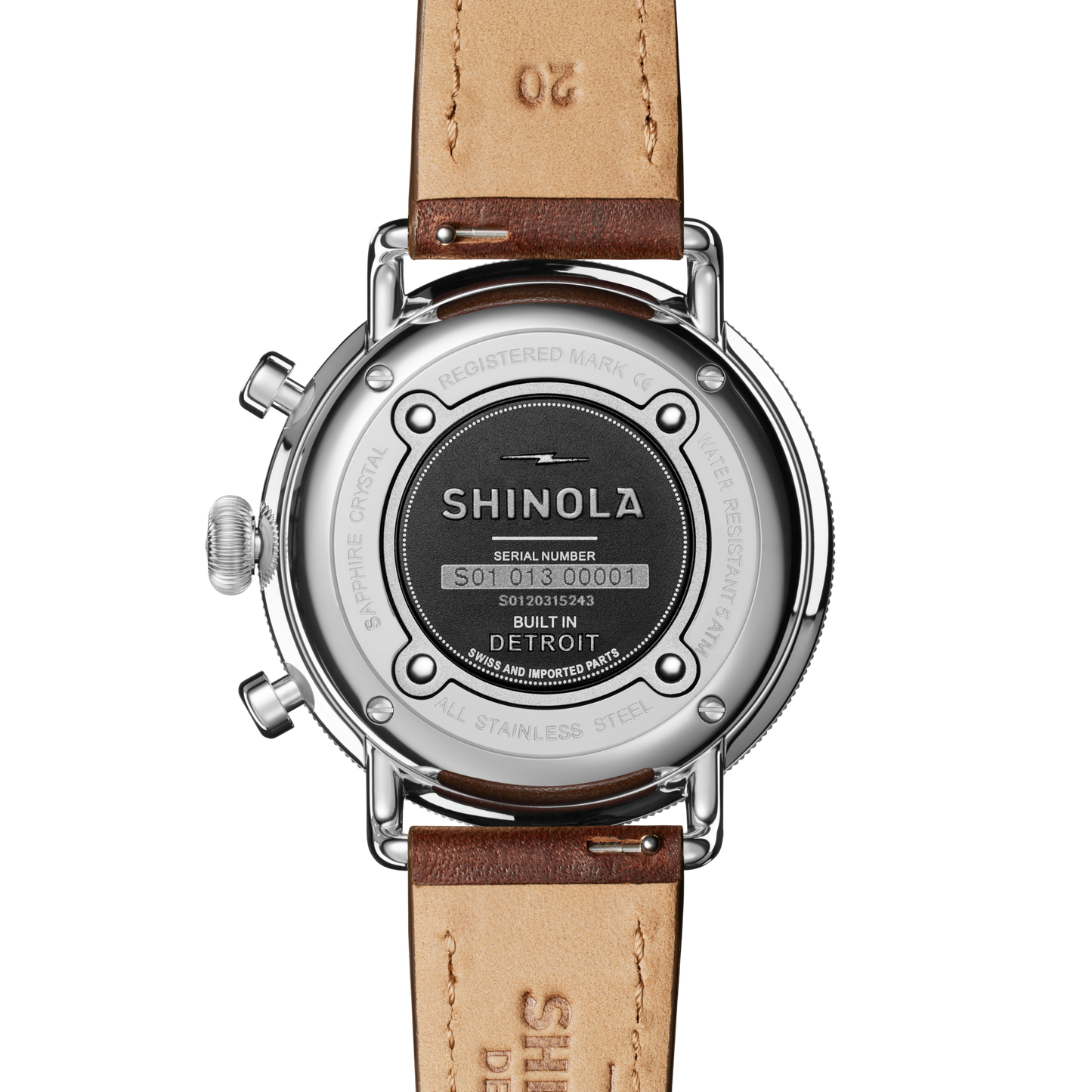 Canfield 2 Eye Chrono Watch - Cattail Leather Strap
