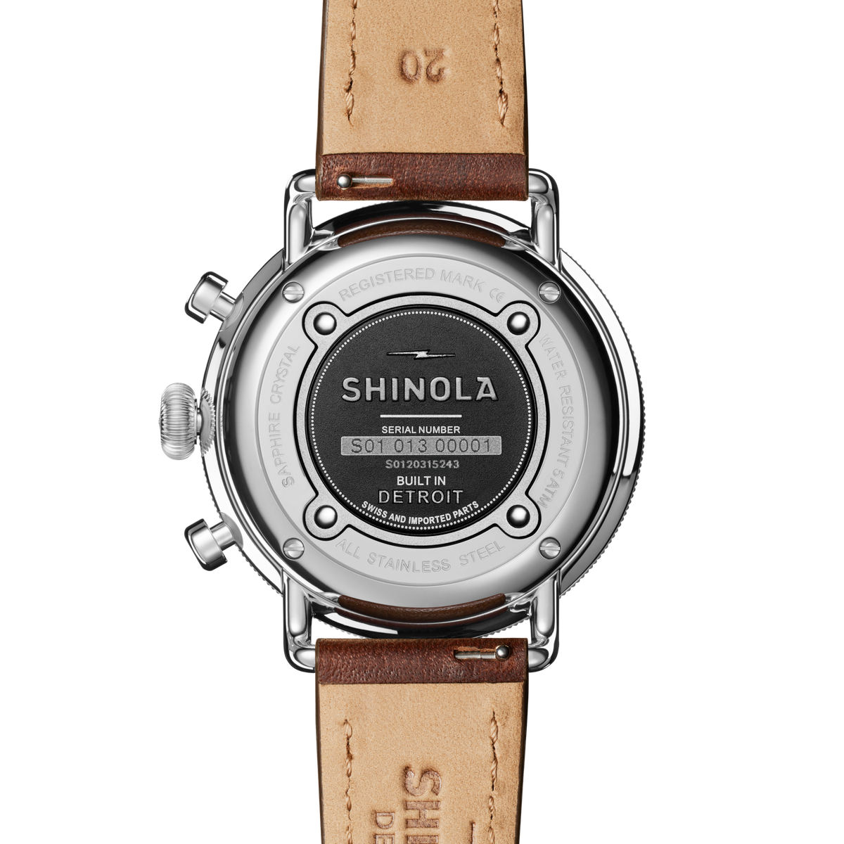 Canfield Chronograph Watch - Cattail Leather Strap