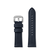 24mm Navy Leather Watch Strap - Navy