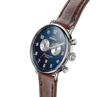 Canfield Chronograph Watch - Cattail Leather Strap