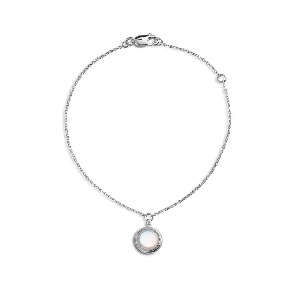 Heirloom Mother Of Pearl Charm Bracelet - Sterling Silver