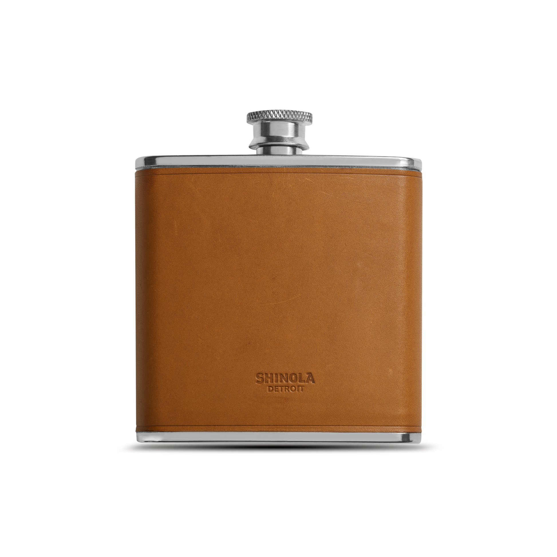 Leather Wrapped Flask - Tan