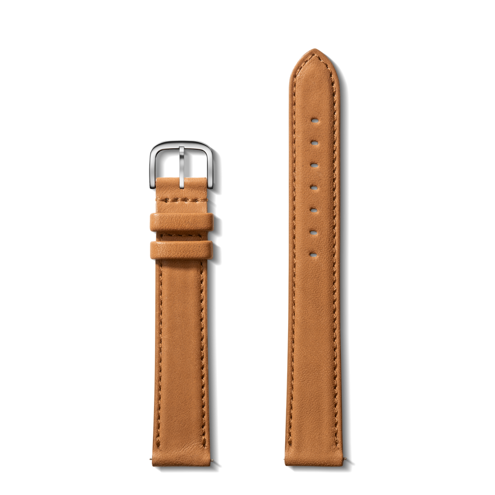 18mm Bourbon Leather Watch Strap - Extra Long - Bourbon