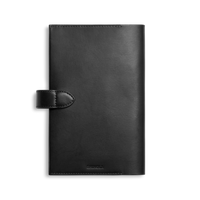 Medium Snap Journal Cover - Black Vachetta