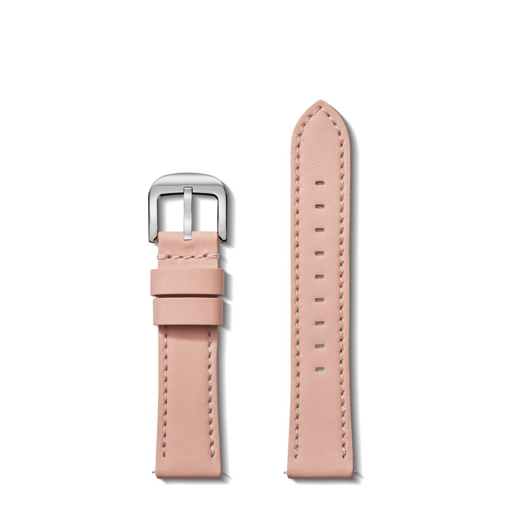 20mm Blush Leather Watch Strap Blush