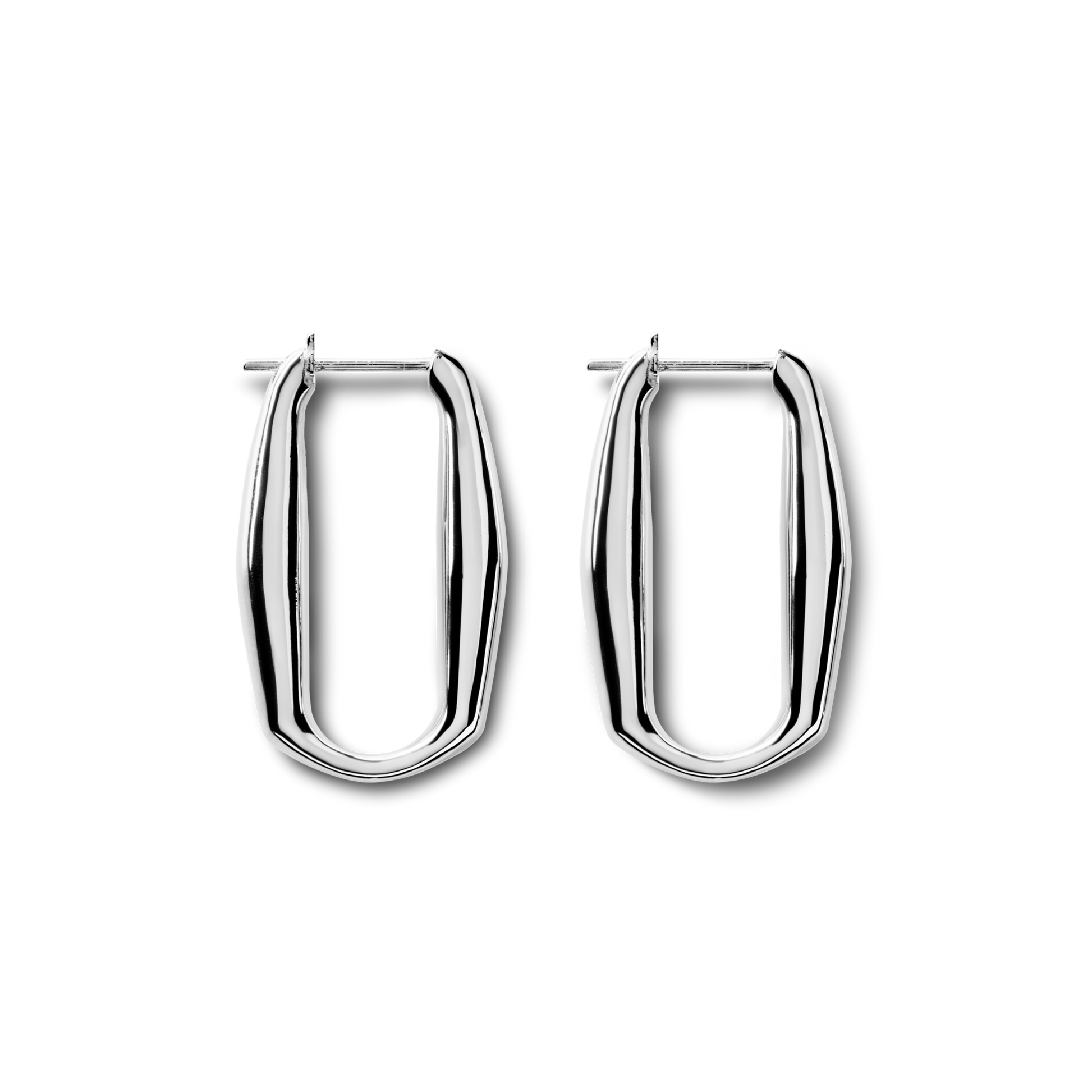 Signature Link Hoop Earrings - Sterling Silver