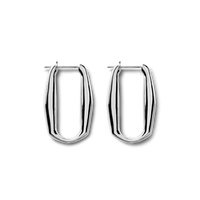 Signature Link Hoop Earrings - Sterling Silver