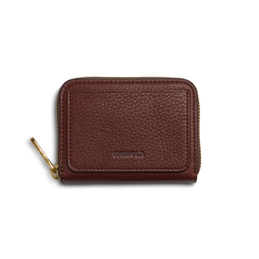 Pocket Small Zip Around Wallet - Merlot