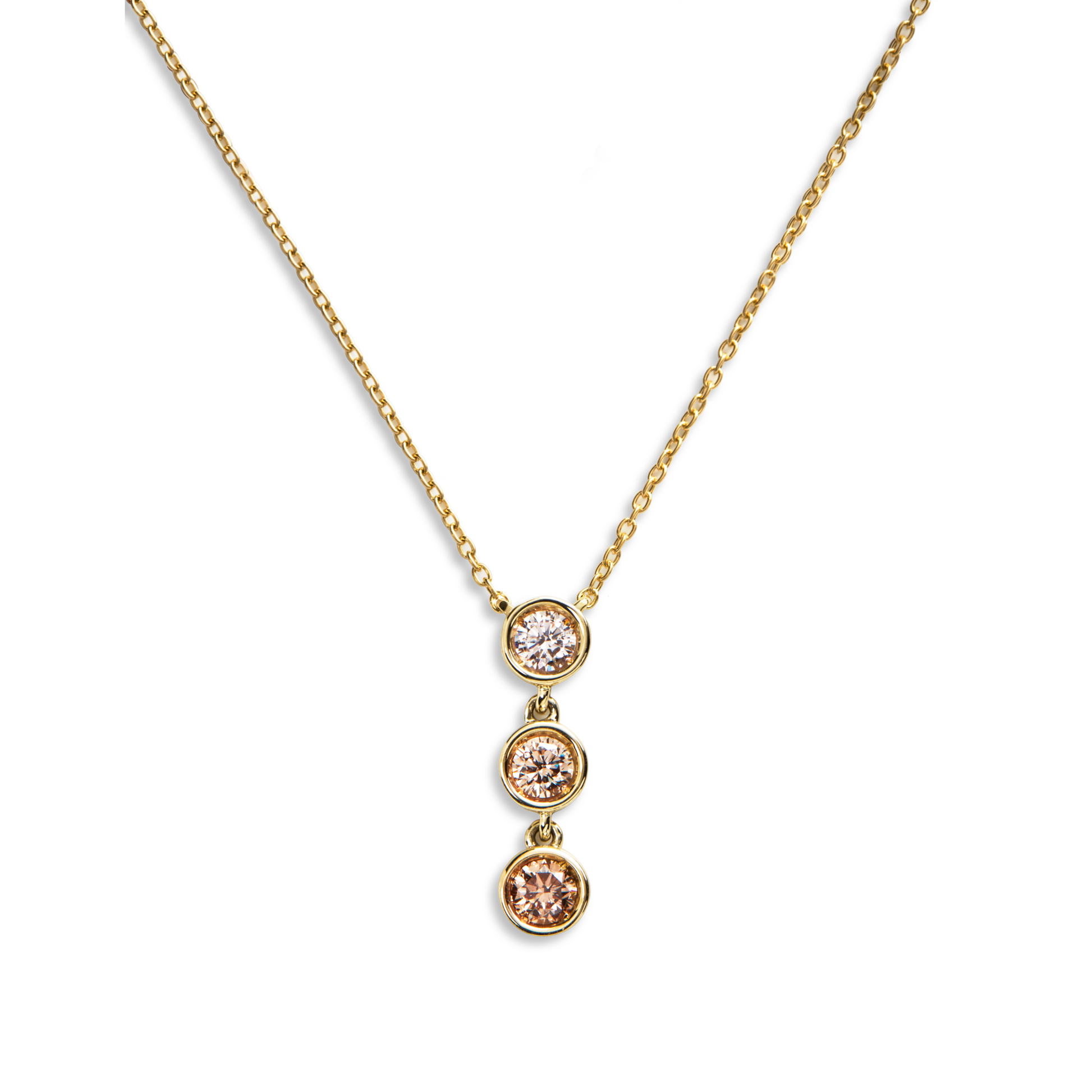 0.33 Carat Desert Diamond Drop Pendant Necklace