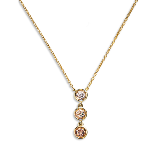 0.33 Carat Desert Diamond Drop Pendant Necklace