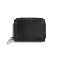 Pocket Small Zip Around Wallet - Black