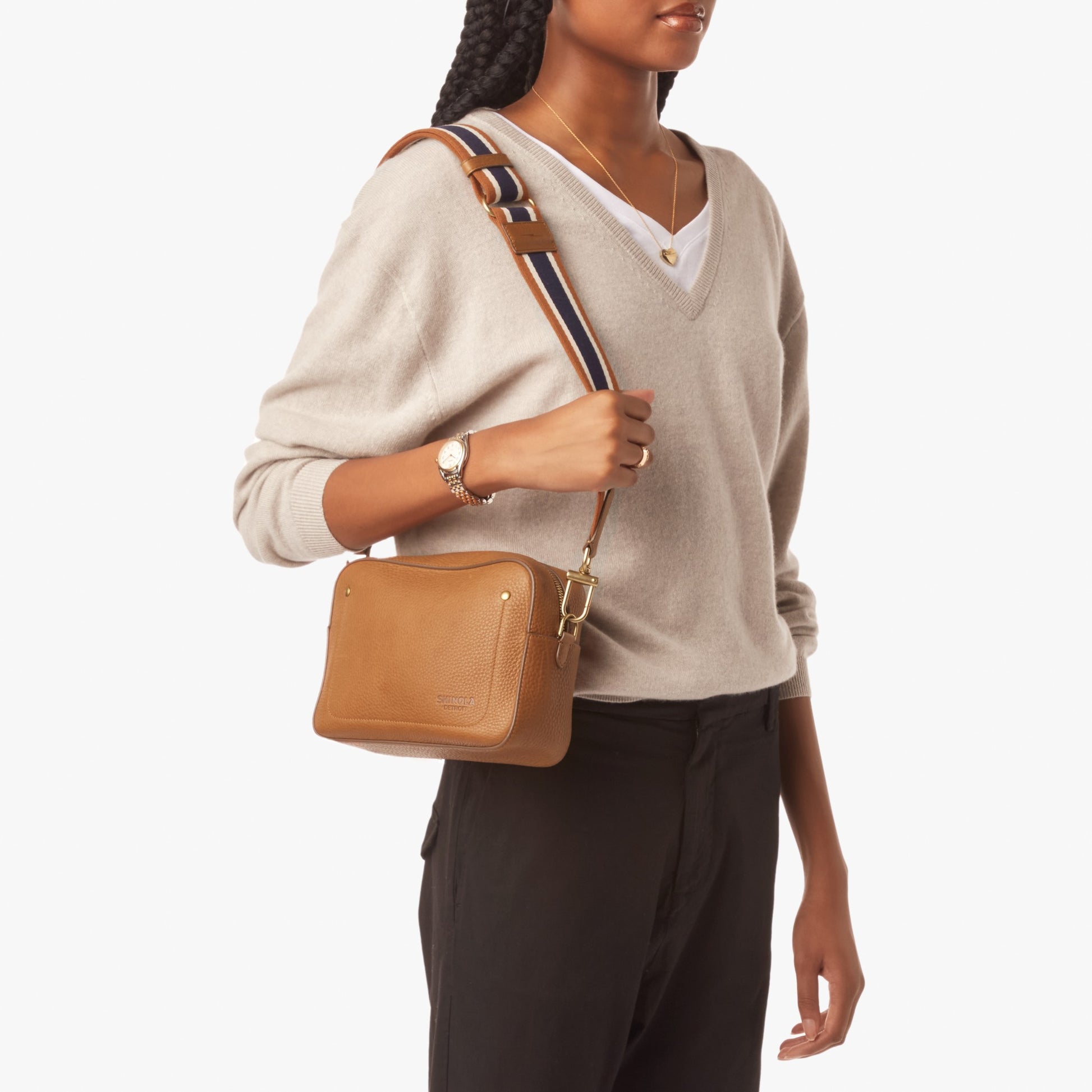 Camera Crossbody Bag - Tan