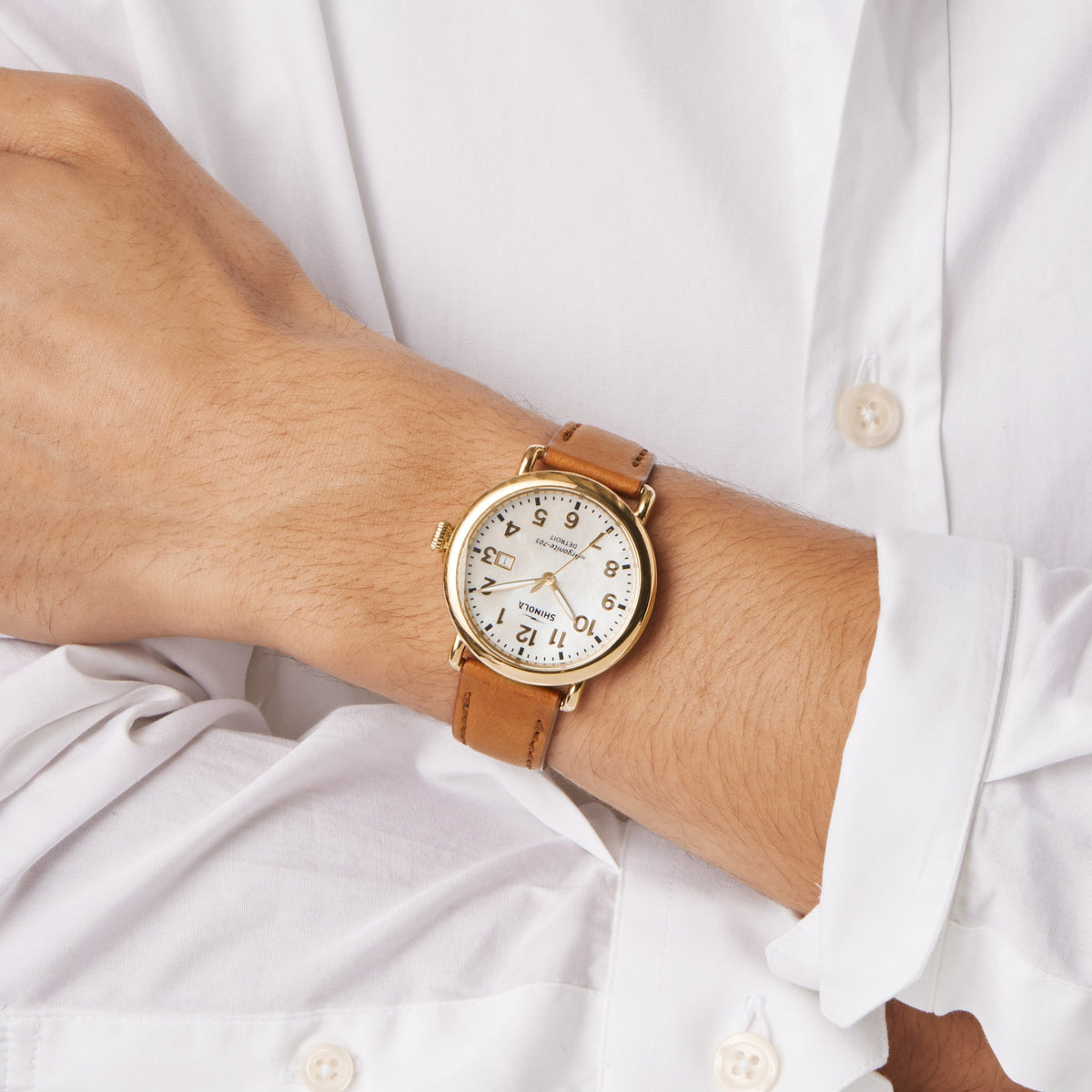 Runwell Date Watch - White