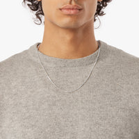 Simple Curb Chain Necklace - Sterling Silver