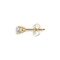 1/2 Carat Round Diamond Stud Earrings - YG