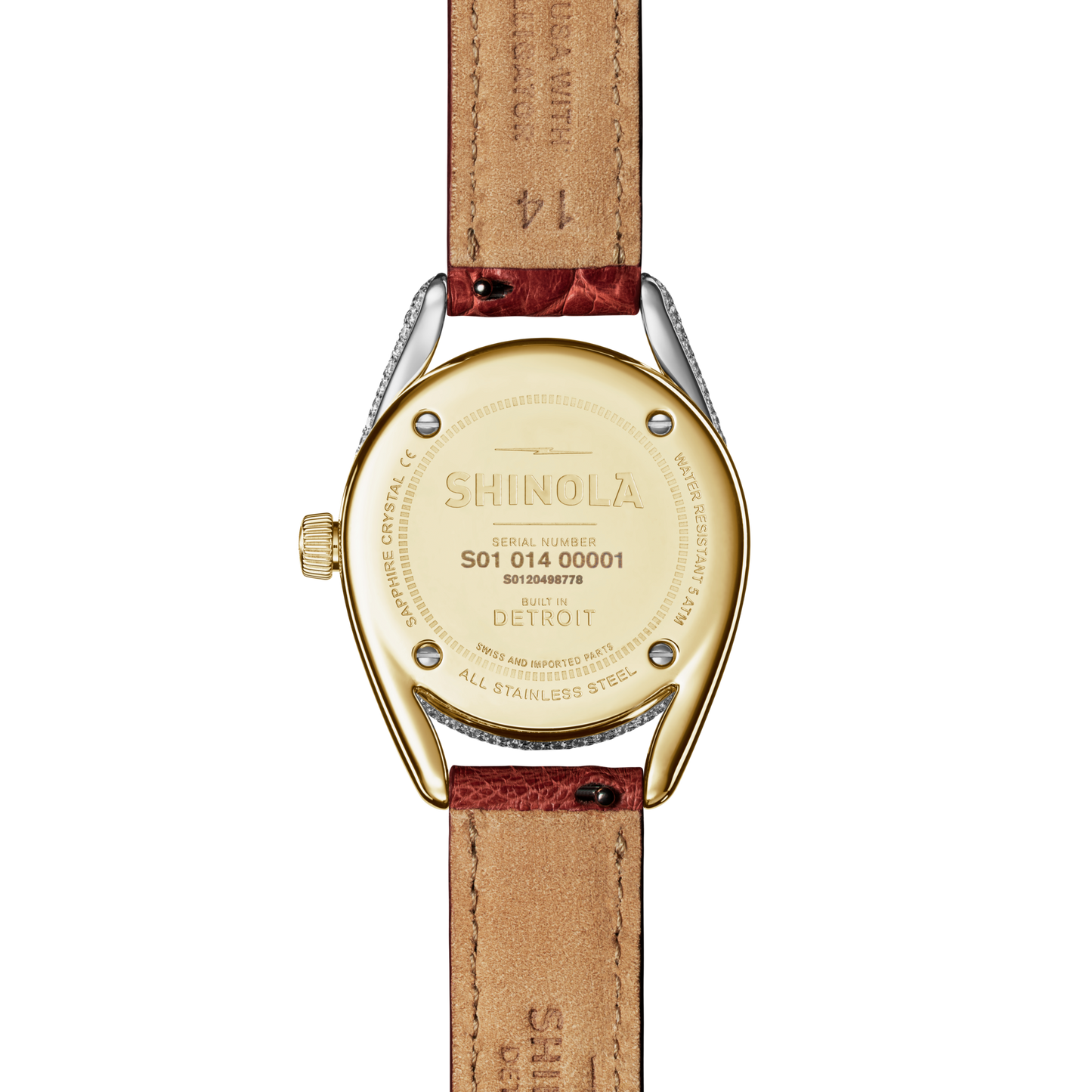 Diamond Derby Watch - Auburn Alligator Strap