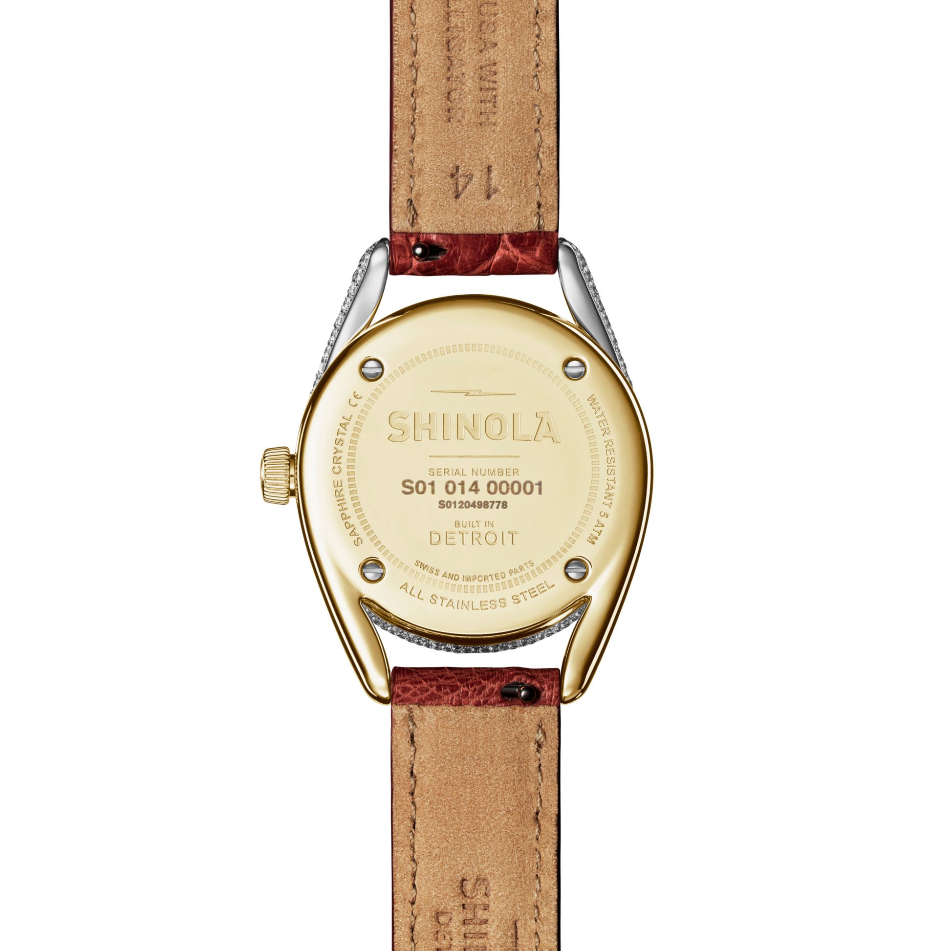 Diamond Derby Watch - Auburn Alligator Strap