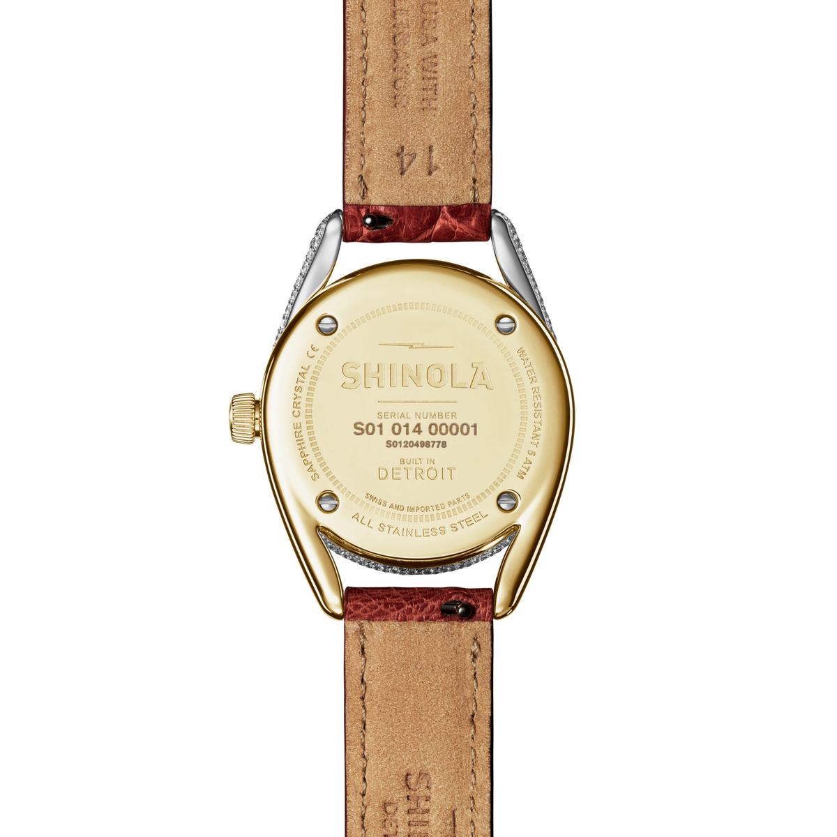 Diamond Derby Watch - Auburn Alligator Strap