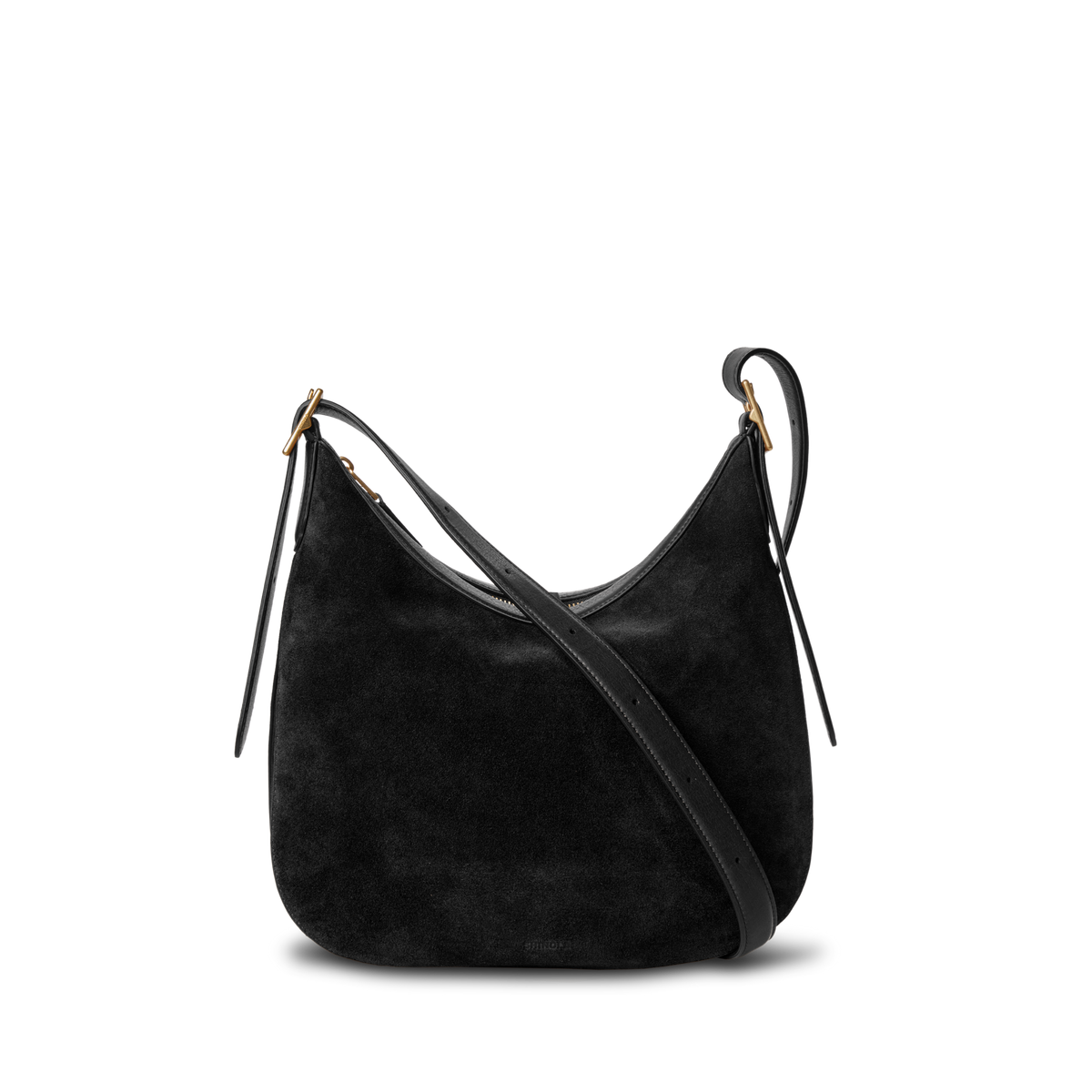 Medium Bixby Crossbody - Black Suede